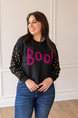 Boo-tifully Bold Top In Black