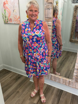 Romantically Inclined Lizzy Dress in Royal Blue