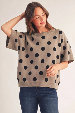 Easy Peasy Sweater In Taupe
