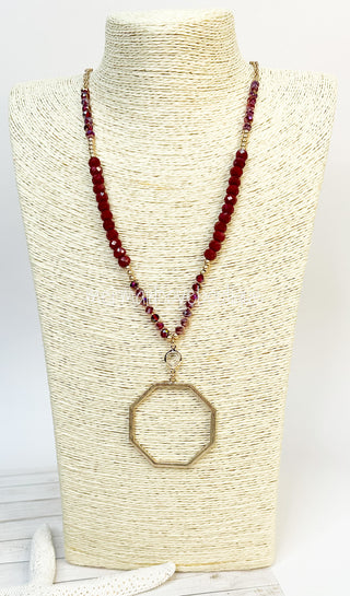 Carver Necklace in Red
