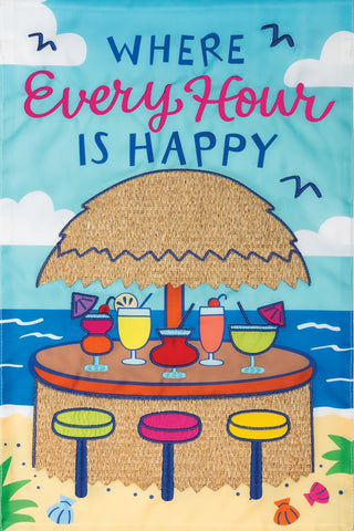 Tiki Bar Garden Flag