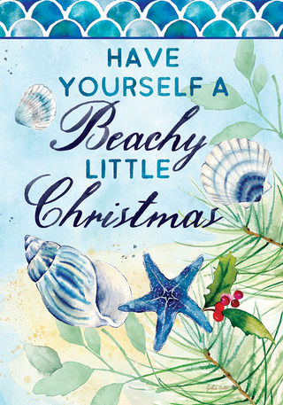 Have Yourself A Beachy Little Christmas Mini Flag