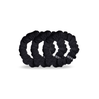 Terry Cloth Hair Scrunchie | Small | Jet Black