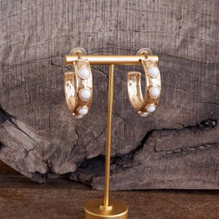 Jeweled Bubble Hoop Earrings