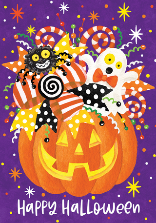Haunted Treats Halloween Mini Flag