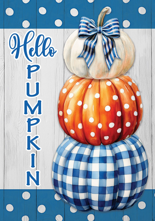 Hello Pumpkin Mini Flag
