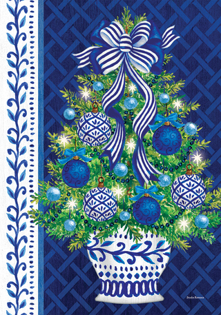Chinoiserie Christmas Mini Flag