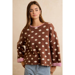 Dots Of Delight Sweater in Black