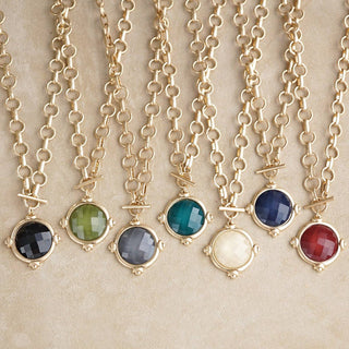 Gold Toggle Chain Pendant Necklace