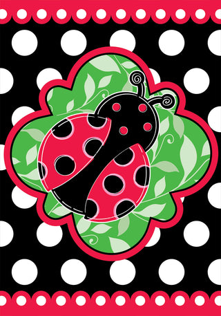 Spotted Ladybug Garden Flag