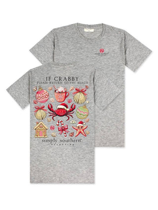 If Crabby Please Return To The Beach Short Sleeve T-Shirt In Storm Heather