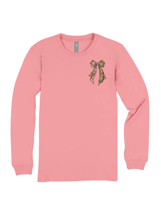 Camo Charm Long Sleeve T-Shirt In Tearose