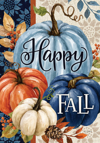 Pumpkin Blues Garden Flag