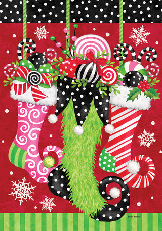 Whimsical Stocking Garden Flag