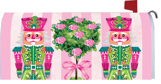 Pink & Green Nutcrackers Mailbox Makeover