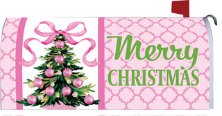 Pink Christmas Tree Mailbox Makeover