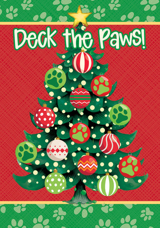 Deck The Paws Garden Flag