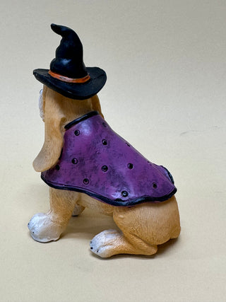 Cuddly Witch Dog Figurine