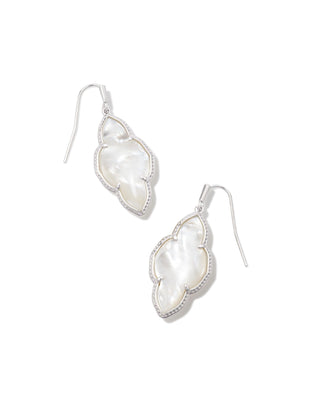 Abbie Drop Earrings In Silver Ivory Mother Of Pearl