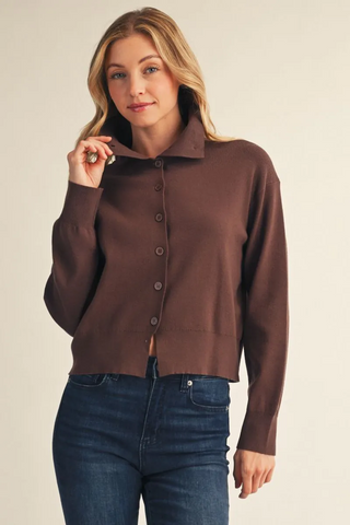 Clever Plans Sweater In Brown