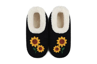 Womens Large Embroidered Slippers