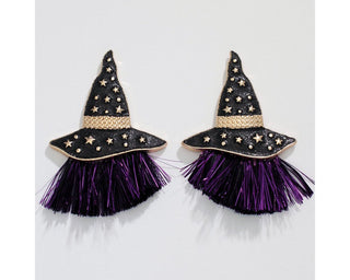 Witch Hat Fringe Earrings