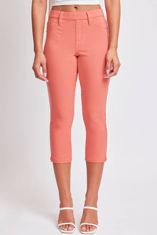 Junior Hyperstretch Pull On Capri With Side Slit: Junior / L / Black