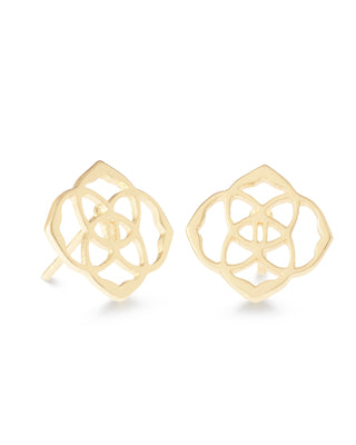 Dira Stud Earrings In Gold Metal