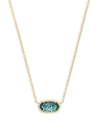 Elisa Short Pendant Necklace in London Blue