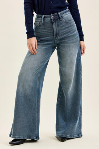 High Waist Liza Palazzo Pant in Medium by Judy Blue