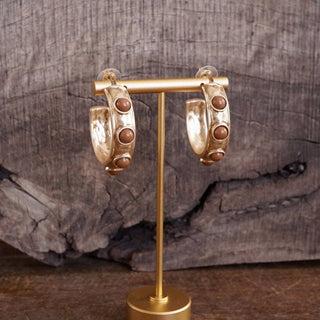 Jeweled Bubble Hoop Earrings
