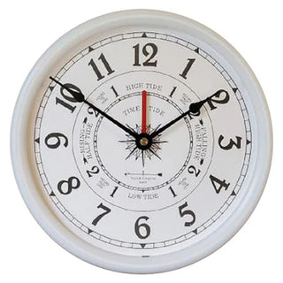 Time & Tide Clock with White Frame