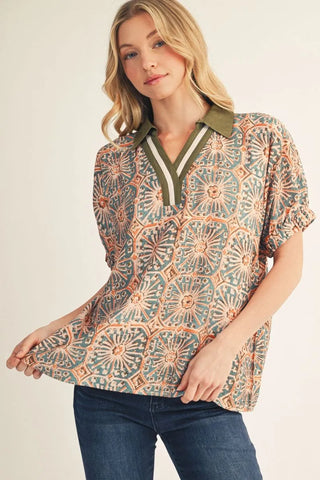 Starlit Nights Top in Olive