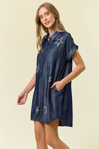 Impressing You Dress in Indigo