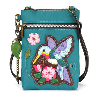 Hummingbird Venture Cell Phone Crossbody in Turquoise