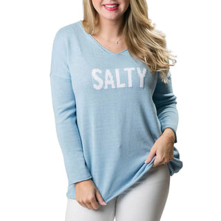 'Salty' Cove Sweater in Blue