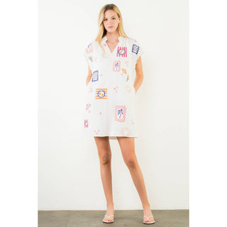 Oasis In The Sun Dress in White