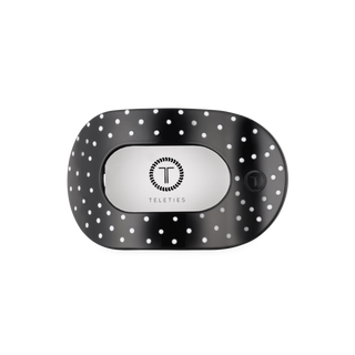Black Polka Dot Party Medium Flat Round Hair Clip