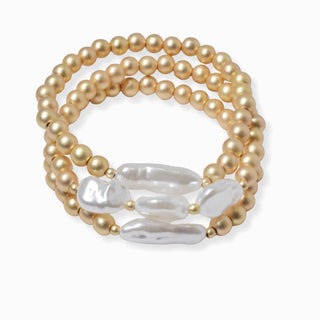 Pearl Layered Stretch Bracelet