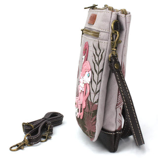 Flamingo Group Double Pocket Crossbody - Gray