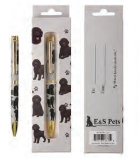 Black Labradoodle Ball Point Pen