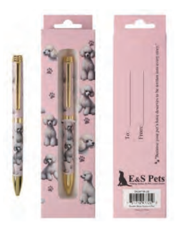 White Poodle Ball Point Pen