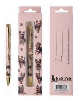Yorkie Ball Point Pen in Pink