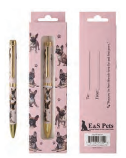 French Bulldog Ball Point Pen in Pink
