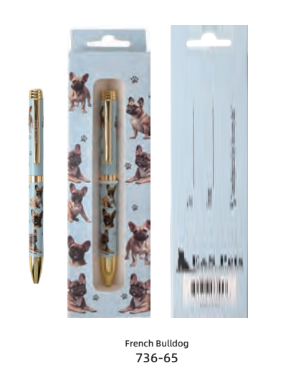 French Bulldog Ball Point Pen in Teal