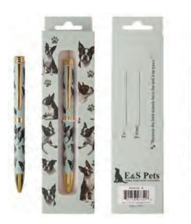 Boston Terrier Ball Point Pen in Teal