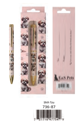 Tan & White Shih Tzu Ball Point Pen