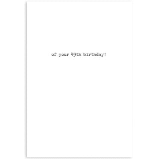 49th Birthday Greeting Card
