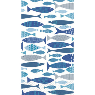 Paper Guest Towels Pack/20 School Of Fish