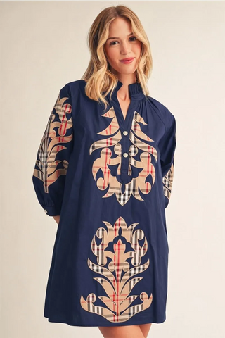 Detail Darling Dress In Navy
